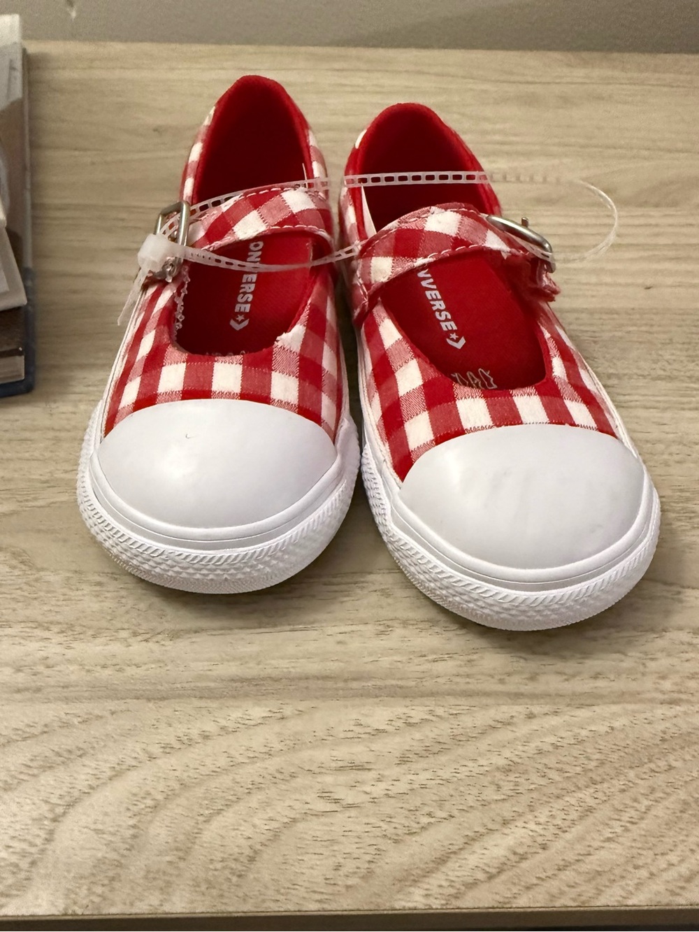 Converse Kids Red Gingham Mary Jane Sneakers
